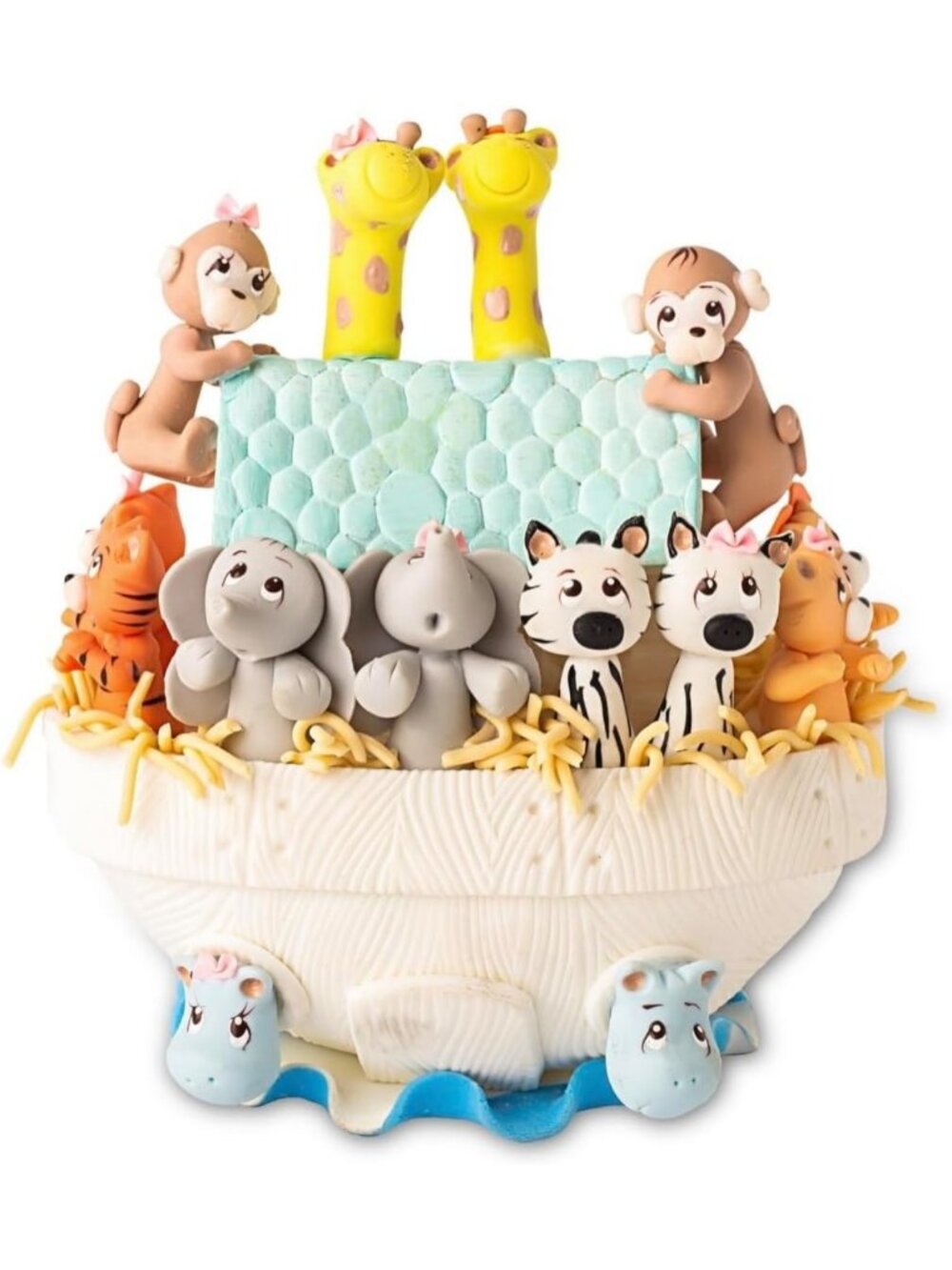 Jungle Safari Cake Topper - Noah's Ark Birthday & Baby Shower Decoration